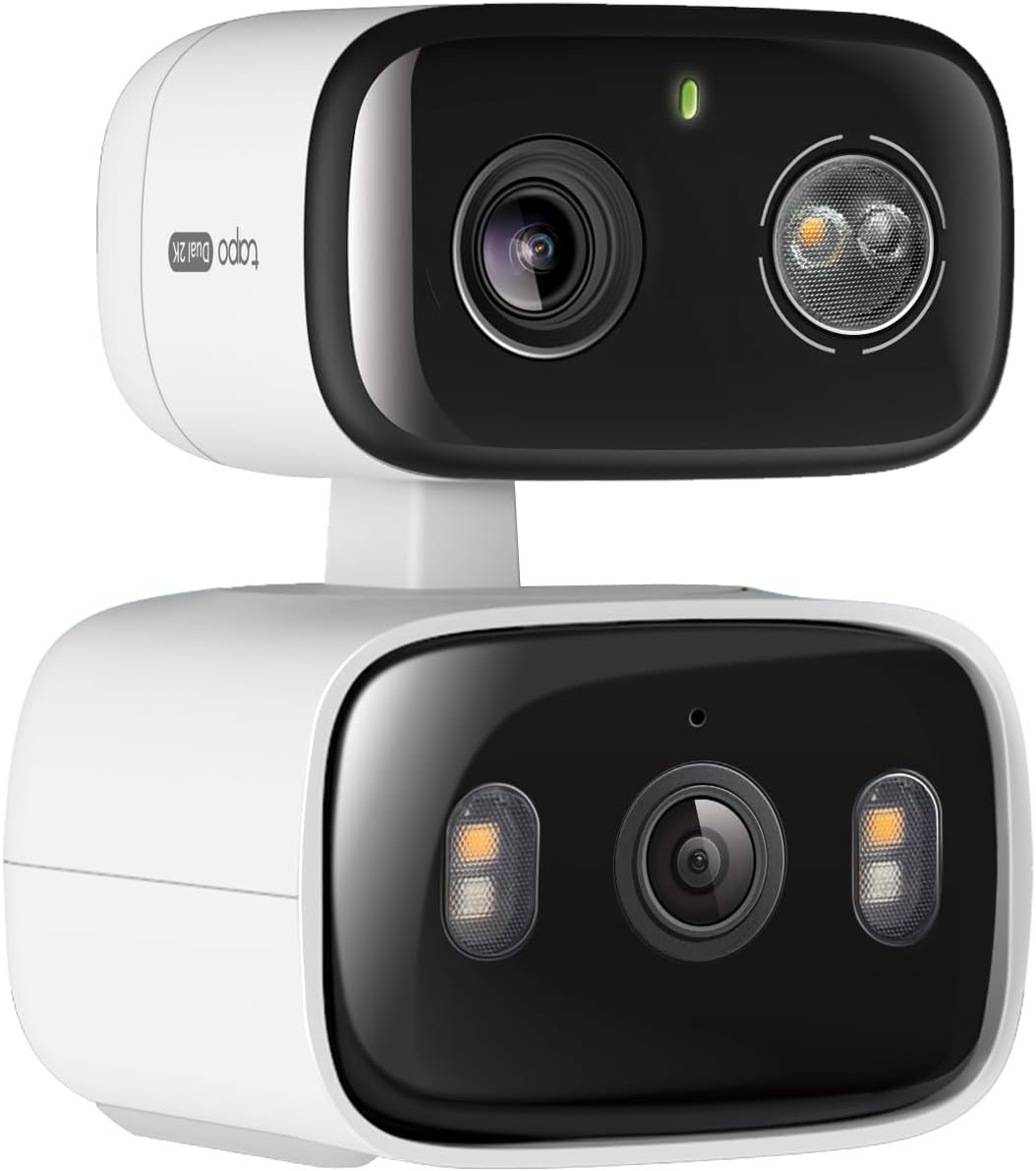 Tapo(タポ) 防犯カメラ ペットカメラ 屋外・屋内対応 2K 300万画素 デュアルレンズ パンチルト360° 広角125° AI検知 フルカラー夜間撮影 IP65 防水防塵 双方向通話 Alexa/Google Assistant対応 TP-Link Tapo C246D/A