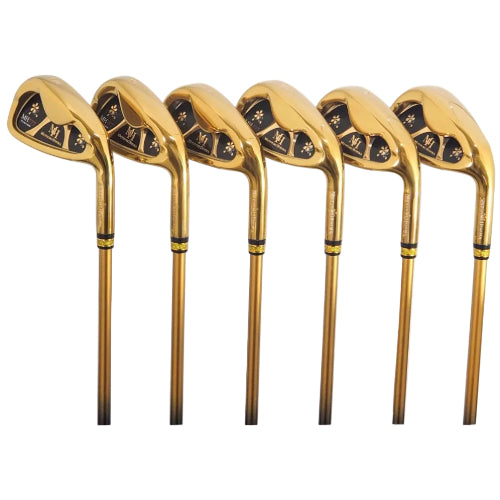 MUTSUMI HONMA ムツミ ホンマ 本間睦 MH-777 ワンレングスアイアン ゴールドIP 6本組 (#5-9.PW) オリジナルカーボン (SR)