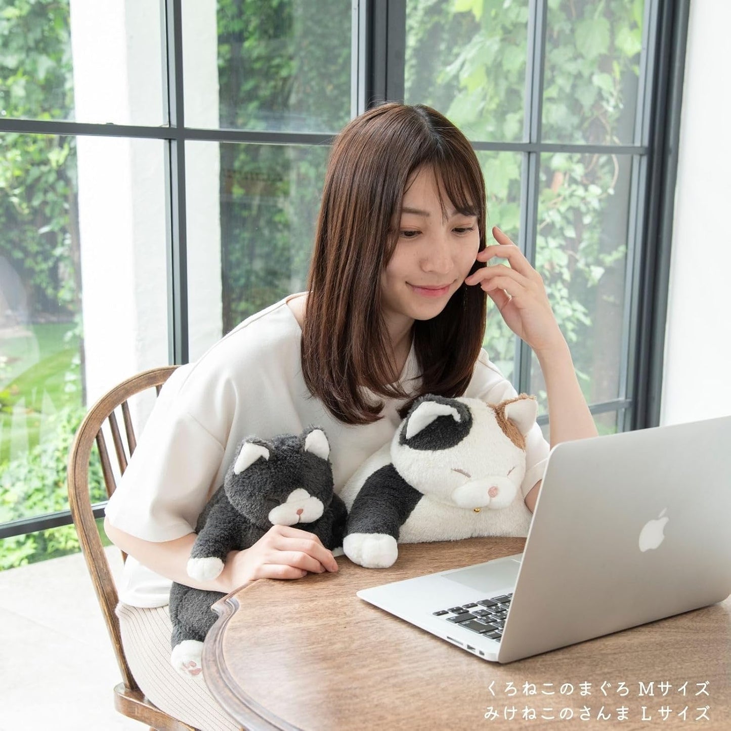 りぶはあと はちわれのかつお 抱き枕 ぬいぐるみ Mサイズ 全長約26cm