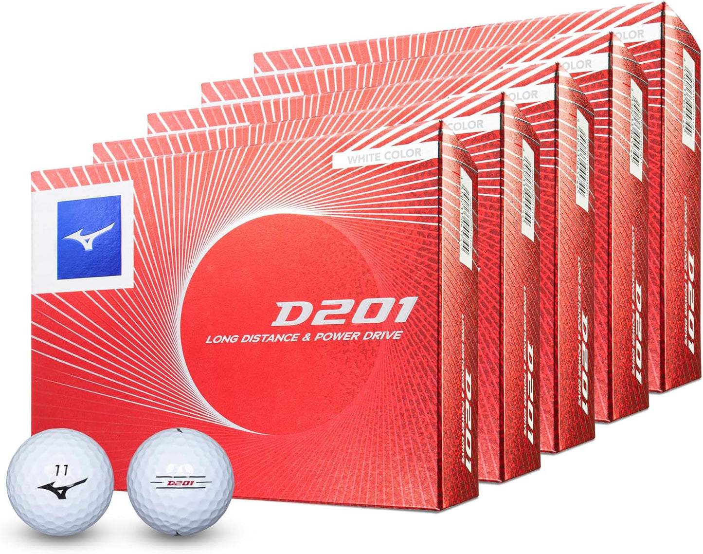 MIZUNO(ミズノ) ゴルフボール D201 飛距離追及型ボール 対応ヘッドスピード35m/s以上 ソフトなフィーリング 2ピース構造