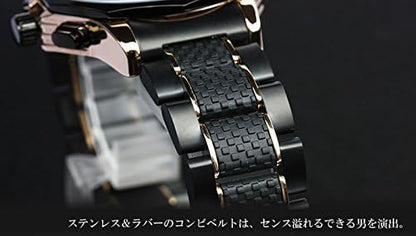 [サルバトーレマーラ] 腕時計 ウォッチ クロノグラフ 10気圧防水 ビジネス フォーマル イタリアブランド 限定モデル メンズ SM15104 (ブラック×ピンクゴールド) [並行輸入品]