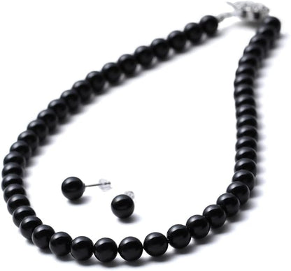 [VOTRE COUTURE] パールネックレス ピアス イヤリング セット 8mm 国産 真珠 冠婚葬祭 39cm 42cm 45cm ブランド10年保証