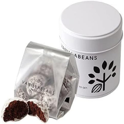 VANILLABEANS (バニラビーンズ) スノーボール・ココア (10缶入) クッキー ギフト お菓子 バレンタイン バレンタインデー (手提げ袋 10枚付き) 詰め合わせ 菓子折り お返し プレゼント 手土産 ご褒美 スイーツ チョコレート
