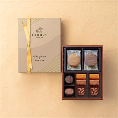 ゴディバ GODIVA クッキー&チョコレート クッキー×8枚、チョコレート×13粒 ギフトカード付 公式ショッパー付 バレンタイン プレゼント