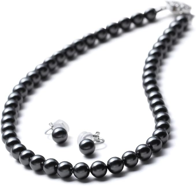 [VOTRE COUTURE] パールネックレス ピアス イヤリング セット 8mm 国産 真珠 冠婚葬祭 39cm 42cm 45cm ブランド10年保証