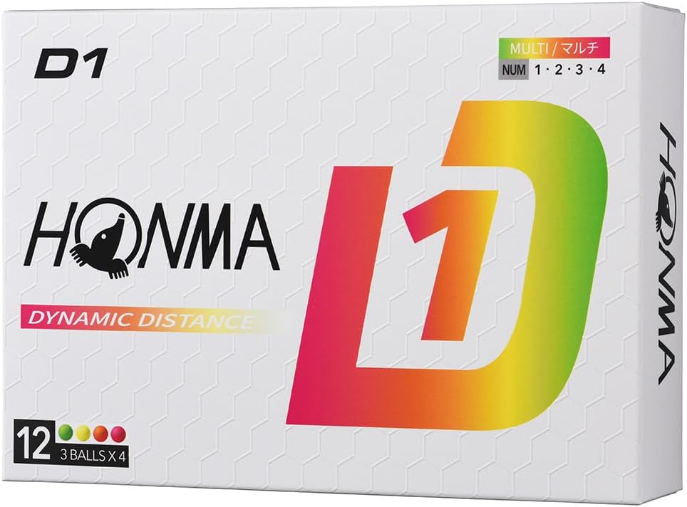 ホンマ(HONMA) 1ダース(12球入) ゴルフ 公認球 D1 Ball 2024