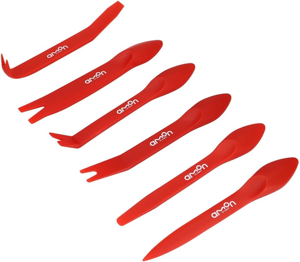 エーモン(amon) 内張はがし 2way 高強度グラスファイバー 内装はがし パネルはがし クリップクランプツール remover 車 バイク レッド 3507