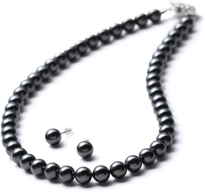 [VOTRE COUTURE] パールネックレス ピアス イヤリング セット 8mm 国産 真珠 冠婚葬祭 39cm 42cm 45cm ブランド10年保証