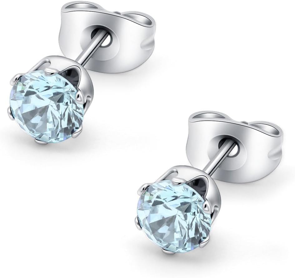 HSP ピアス サージカルステンレス 金属アレルギー対応 3mmジュエル ラウンドCZ シンプル キュービックジルコニア 1ペア クリスタル メンズ レディース