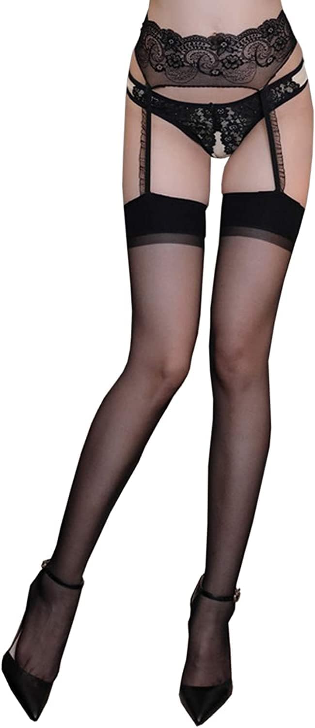 穴あきタイツサイハイストッキングセクシーランジェリーシースルーレースニーハイストッキング誘惑