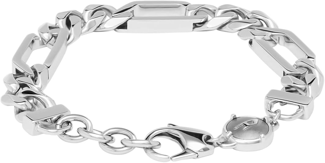 Diesel オールジェンダー ステンレススチールブレスレット, One Size, 金属, 宝石なし