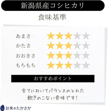 新潟県産コシヒカリ (5㎏) 精米 令和7年産 お米のたかさか