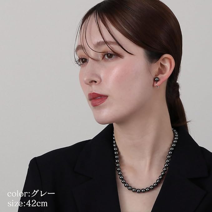 [VOTRE COUTURE] パールネックレス ピアス イヤリング セット 8mm 国産 真珠 冠婚葬祭 39cm 42cm 45cm ブランド10年保証