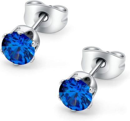 HSP ピアス サージカルステンレス 金属アレルギー対応 3mmジュエル ラウンドCZ シンプル キュービックジルコニア 1ペア クリスタル メンズ レディース