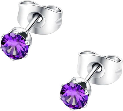 HSP ピアス サージカルステンレス 金属アレルギー対応 3mmジュエル ラウンドCZ シンプル キュービックジルコニア 1ペア クリスタル メンズ レディース