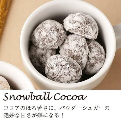 VANILLABEANS (バニラビーンズ) スノーボール・ココア (10缶入) クッキー ギフト お菓子 バレンタイン バレンタインデー (手提げ袋 10枚付き) 詰め合わせ 菓子折り お返し プレゼント 手土産 ご褒美 スイーツ チョコレート