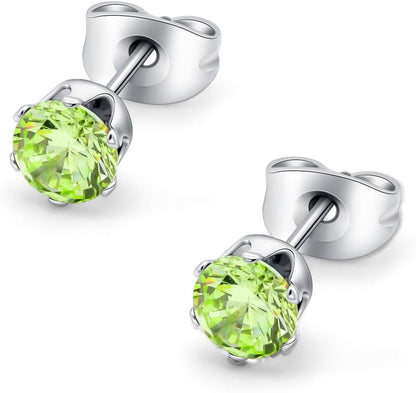 HSP ピアス サージカルステンレス 金属アレルギー対応 3mmジュエル ラウンドCZ シンプル キュービックジルコニア 1ペア クリスタル メンズ レディース