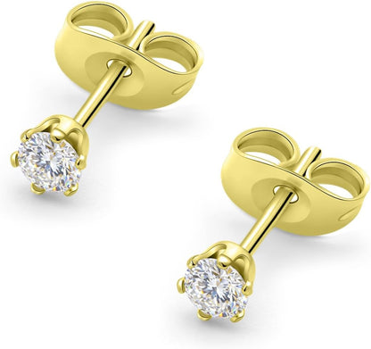 HSP ピアス サージカルステンレス 金属アレルギー対応 3mmジュエル ラウンドCZ シンプル キュービックジルコニア 1ペア クリスタル メンズ レディース