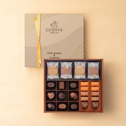 ゴディバ GODIVA クッキー&チョコレート クッキー×8枚、チョコレート×13粒 ギフトカード付 公式ショッパー付 バレンタイン プレゼント