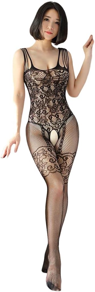 D&W ボディストッキング 全身網タイツ オープンクロッチ