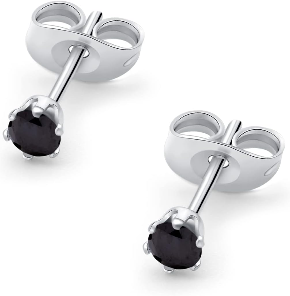 HSP ピアス サージカルステンレス 金属アレルギー対応 3mmジュエル ラウンドCZ シンプル キュービックジルコニア 1ペア クリスタル メンズ レディース