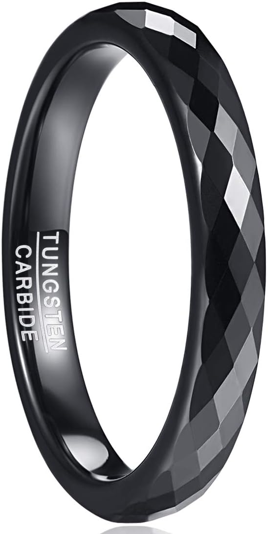 083基地 リング メンズ 指輪 タングステン 多面カット キラキラ 金属アレルギーフリー 横幅4mm 真空メッキ アクセサリー プレゼント 真空メッキ