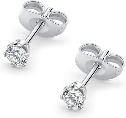 HSP ピアス サージカルステンレス 金属アレルギー対応 3mmジュエル ラウンドCZ シンプル キュービックジルコニア 1ペア クリスタル メンズ レディース