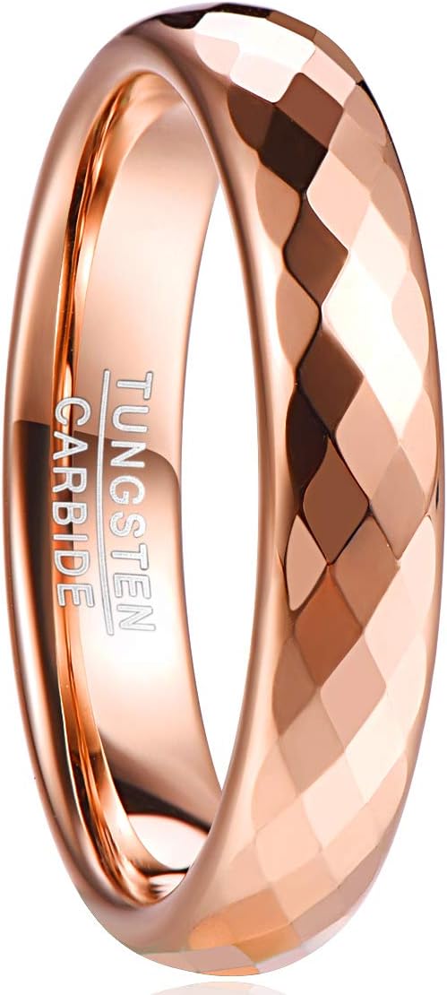 083基地 リング メンズ 指輪 タングステン 多面カット キラキラ 金属アレルギーフリー 横幅4mm 真空メッキ アクセサリー プレゼント 真空メッキ