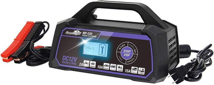 メルテック(meltec) 全自動パルスバッテリー充電器 (ファミリーバイク/オートバイ) 12V専用 MeltecPlus 定格0.75A バッテリー診断機能付 維持充電(トリクル充電)方式 長期保証3年 MP-200