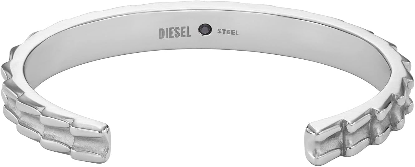 Diesel オールジェンダー ステンレススチールブレスレット, One Size, 金属, 宝石なし