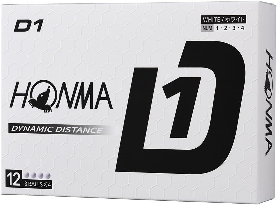 ホンマ(HONMA) 1ダース(12球入) ゴルフ 公認球 D1 Ball 2024