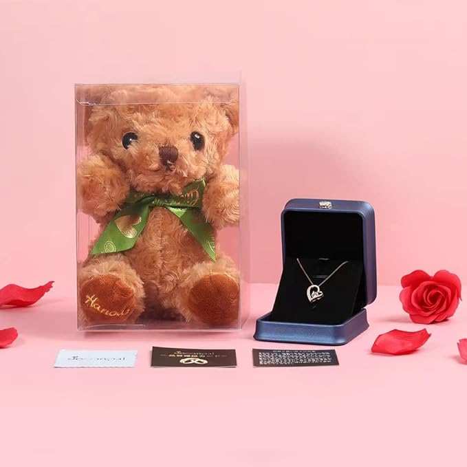 [Jeconpal] ネックレス レディース スワロフスキージルコニア採用 純銀925 オープンハート アクセサリー 金属アレルギー対応 ホワイトデー バレンタイン クリスマス 誕生日 プレゼント 女性 ギフト