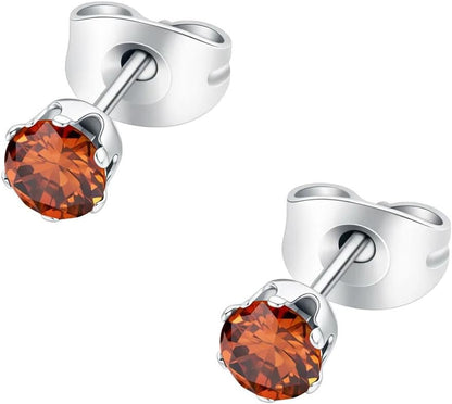 HSP ピアス サージカルステンレス 金属アレルギー対応 3mmジュエル ラウンドCZ シンプル キュービックジルコニア 1ペア クリスタル メンズ レディース