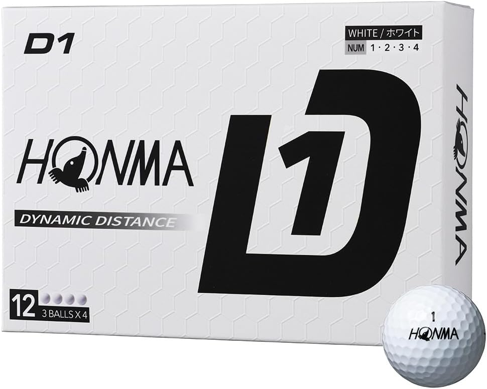 ホンマ(HONMA) 1ダース(12球入) ゴルフ 公認球 D1 Ball 2024