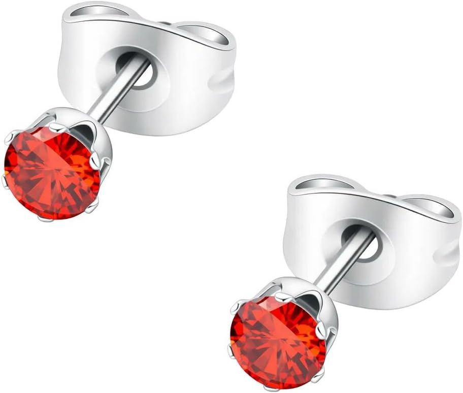 HSP ピアス サージカルステンレス 金属アレルギー対応 3mmジュエル ラウンドCZ シンプル キュービックジルコニア 1ペア クリスタル メンズ レディース