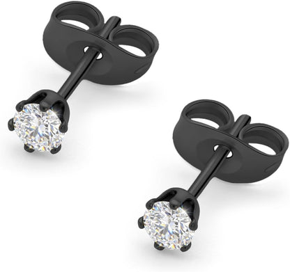 HSP ピアス サージカルステンレス 金属アレルギー対応 3mmジュエル ラウンドCZ シンプル キュービックジルコニア 1ペア クリスタル メンズ レディース
