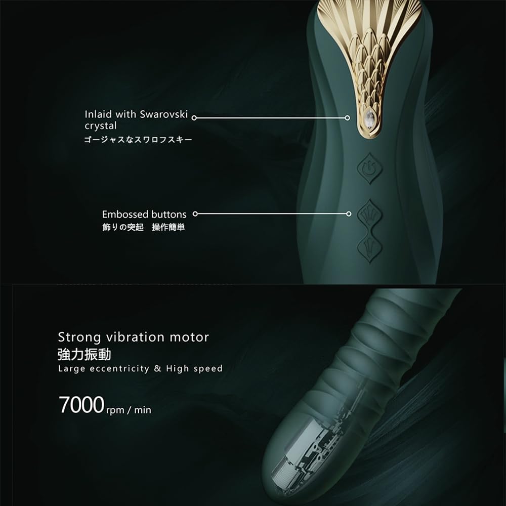 ZALO キング 超強力遠隔操作 ピストンバイブレーター Gスポット攻め 乳首責め 潮吹き 静音 防水 USB充電【女性用】人気 大人のおもちゃ