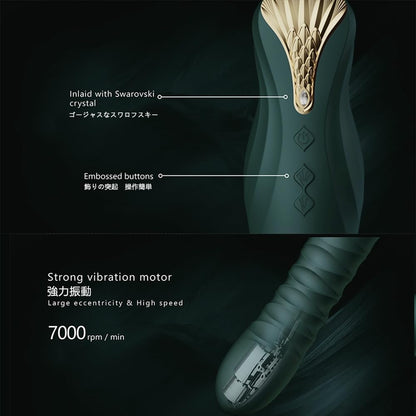 ZALO キング 超強力遠隔操作 ピストンバイブレーター Gスポット攻め 乳首責め 潮吹き 静音 防水 USB充電【女性用】人気 大人のおもちゃ