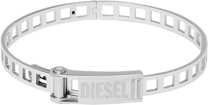 Diesel オールジェンダー ステンレススチールブレスレット, One Size, 金属, 宝石なし