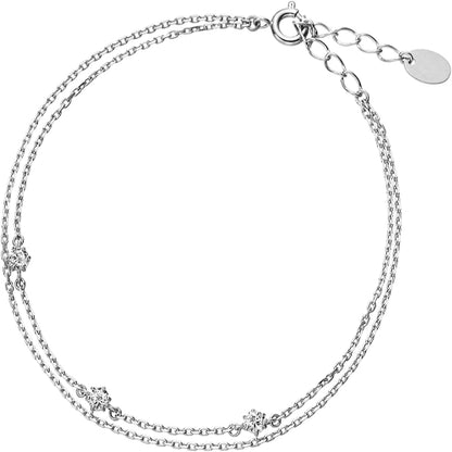 【公式】 4℃(ヨンドシー) エターナルシルバーブレスレット 三石モチーフ シルバー キュービックジルコニア 111444131801