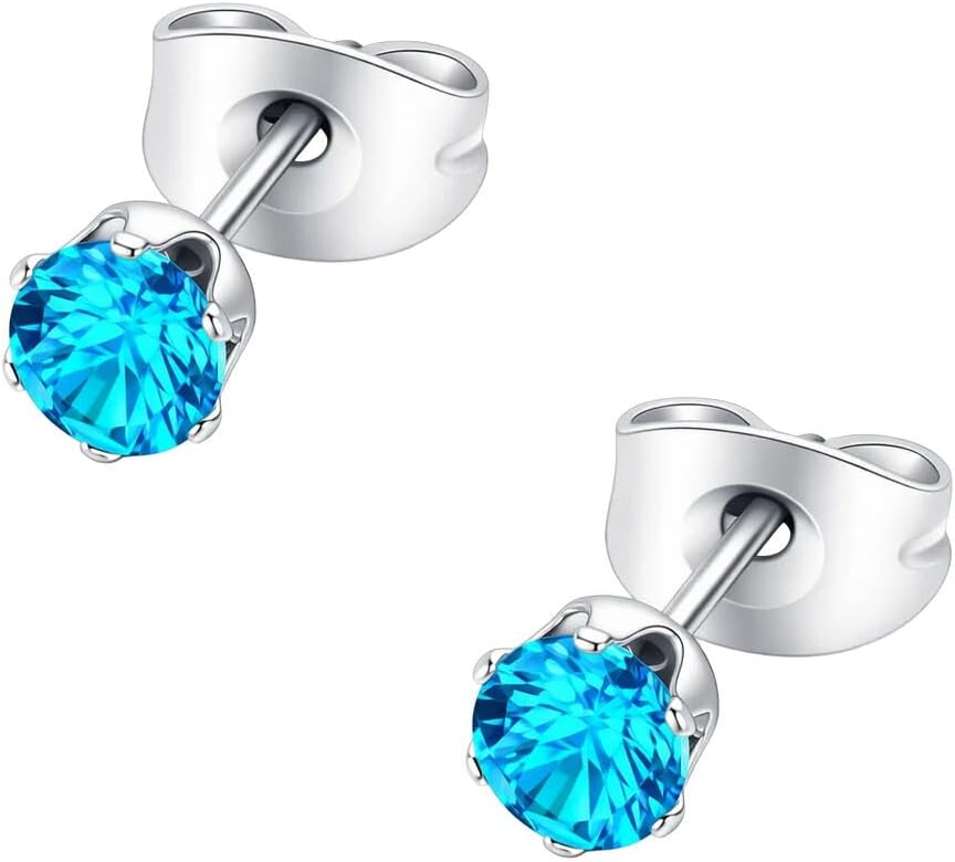 HSP ピアス サージカルステンレス 金属アレルギー対応 3mmジュエル ラウンドCZ シンプル キュービックジルコニア 1ペア クリスタル メンズ レディース