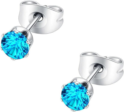 HSP ピアス サージカルステンレス 金属アレルギー対応 3mmジュエル ラウンドCZ シンプル キュービックジルコニア 1ペア クリスタル メンズ レディース