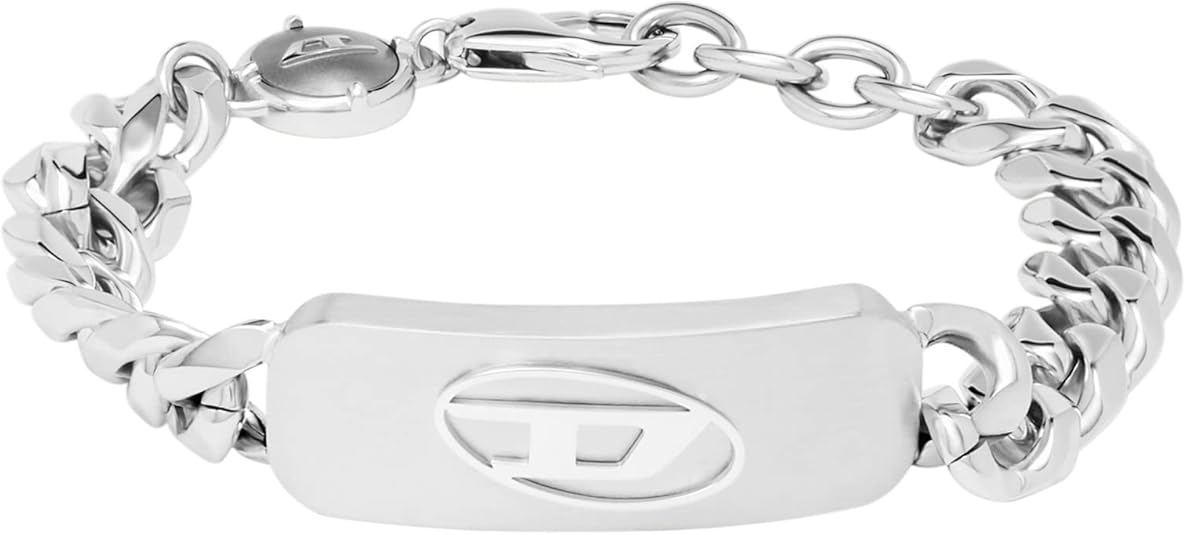 Diesel オールジェンダー ステンレススチールブレスレット, One Size, 金属, 宝石なし