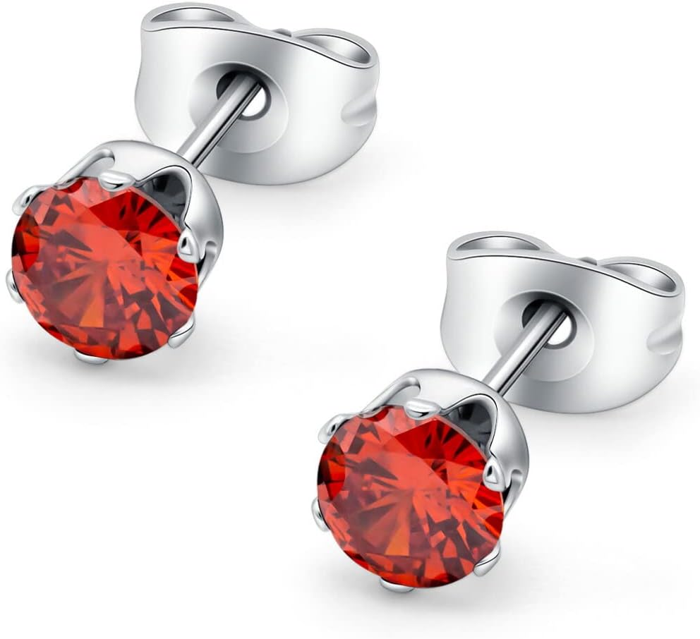 HSP ピアス サージカルステンレス 金属アレルギー対応 3mmジュエル ラウンドCZ シンプル キュービックジルコニア 1ペア クリスタル メンズ レディース