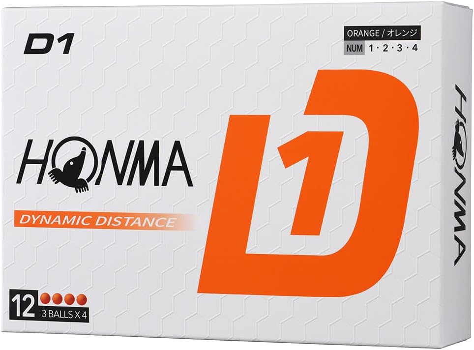 ホンマ(HONMA) 1ダース(12球入) ゴルフ 公認球 D1 Ball 2024