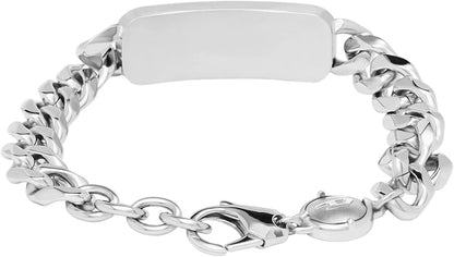 Diesel オールジェンダー ステンレススチールブレスレット, One Size, 金属, 宝石なし