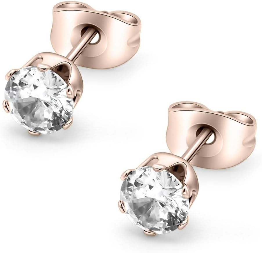 HSP ピアス サージカルステンレス 金属アレルギー対応 3mmジュエル ラウンドCZ シンプル キュービックジルコニア 1ペア クリスタル メンズ レディース