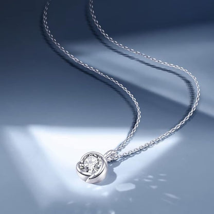 [Free bird] ネックレス レディース ピアス セット 「バラのキッス」 最高級 ジルコニア シルバー ペンダント 金属アレルギー対応 アクセサリー 一粒ジュエリー 誕生日 記念日 母の日のプレゼント