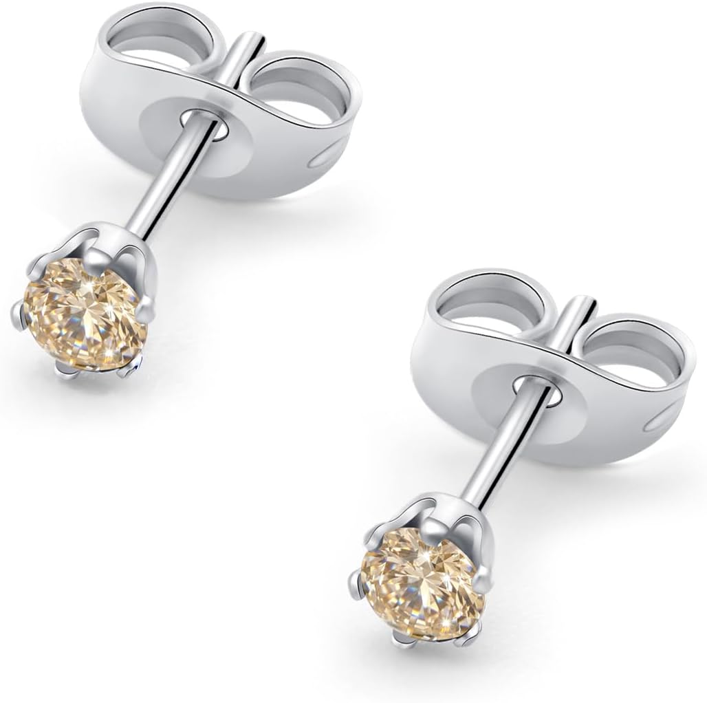 HSP ピアス サージカルステンレス 金属アレルギー対応 3mmジュエル ラウンドCZ シンプル キュービックジルコニア 1ペア クリスタル メンズ レディース