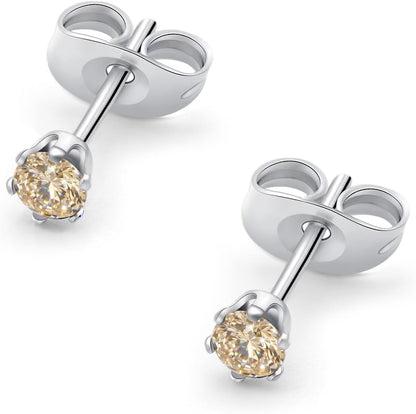 HSP ピアス サージカルステンレス 金属アレルギー対応 3mmジュエル ラウンドCZ シンプル キュービックジルコニア 1ペア クリスタル メンズ レディース